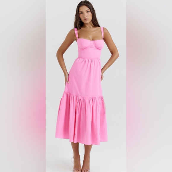 House of CB Elia pink midi dress NWT - Picture 6 of 15
